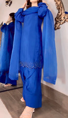 Shesha Silk Handwork Cut Dana Suit with Fancy Shalwar & Long Border Dupatta