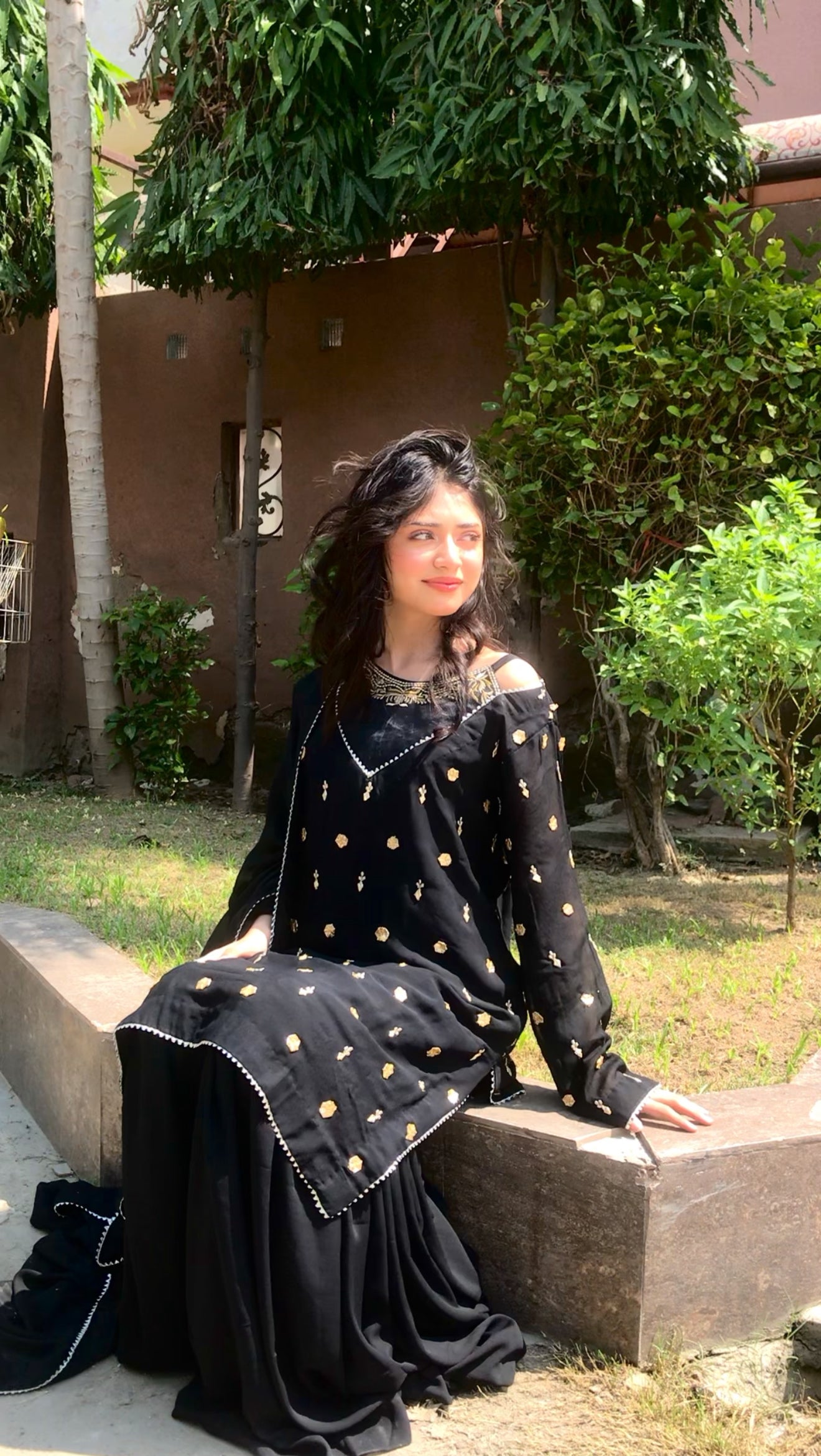 Gotta Patti & Tilla Work Georgette Chiffon Gharara – Restock Alert!